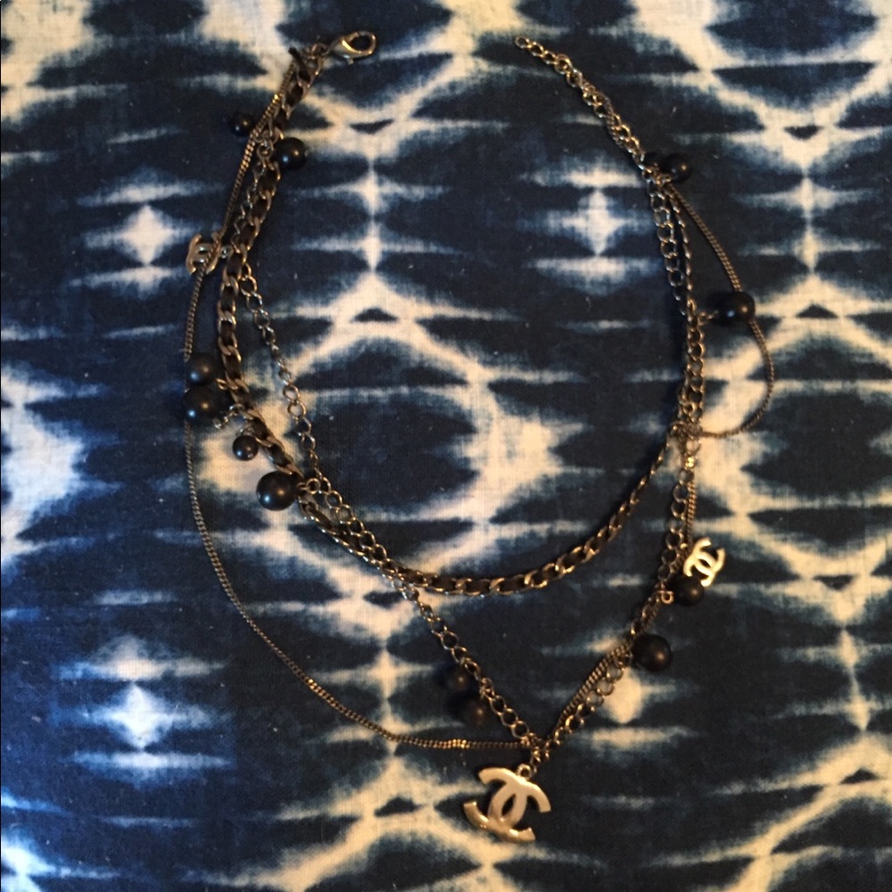 Chanel multi layered chain silver tone necklace - Picture 5 of 8